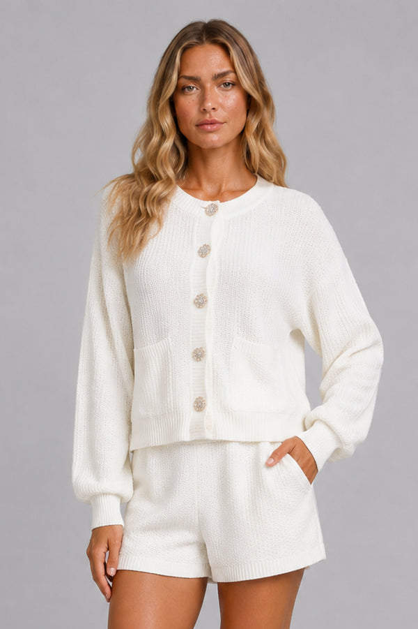 Casaco Tricot Amora Off White