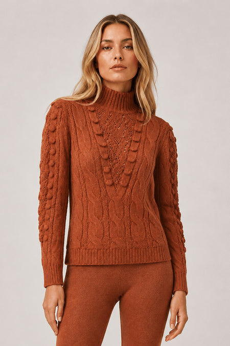 Blusa Tricot Samira Terracota