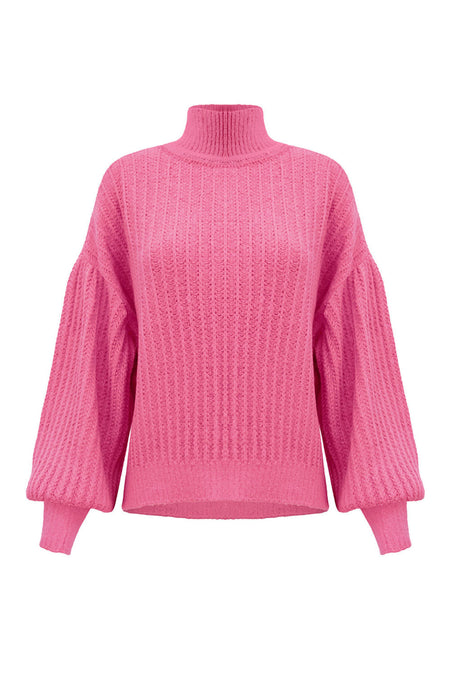 Conjunto Blusa Bloom + Saia Tricot Curta Cherry Rosa Penélope
