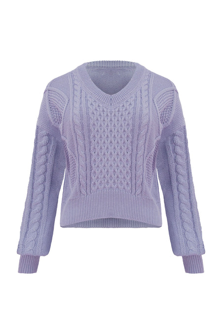 Blusa Tricot Emilia Lilás Imperial