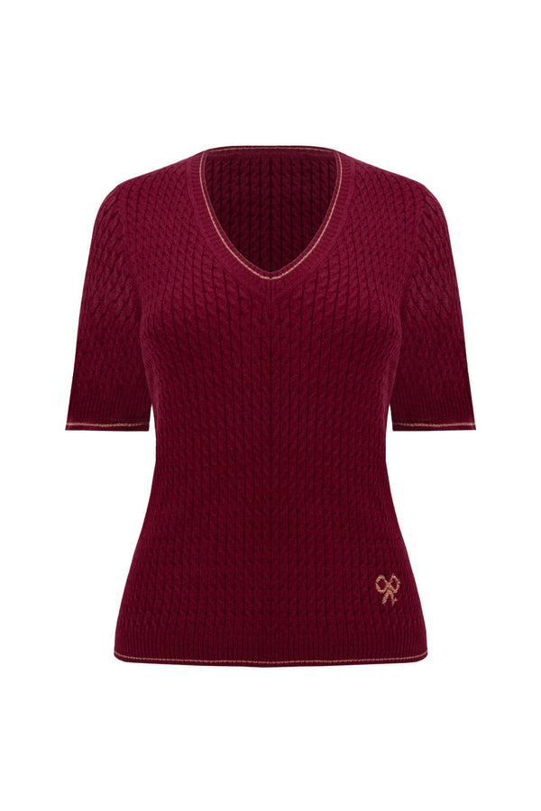T-Shirt Tricot Amor Infinito Marsala