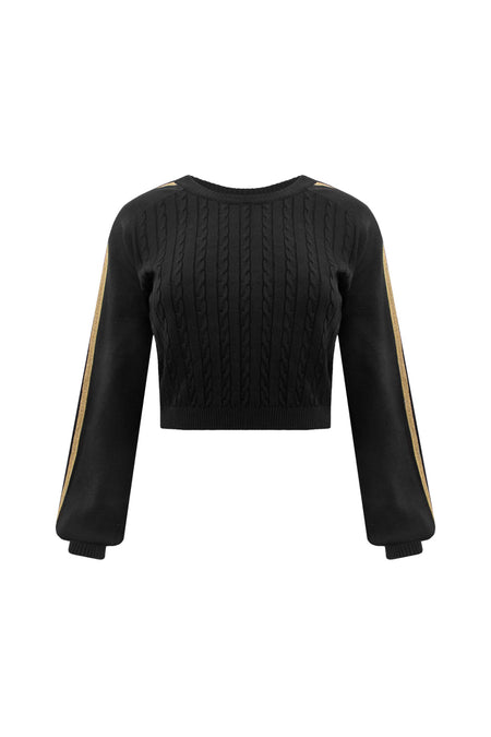 Blusa Tricot New Lara Lurex Preto