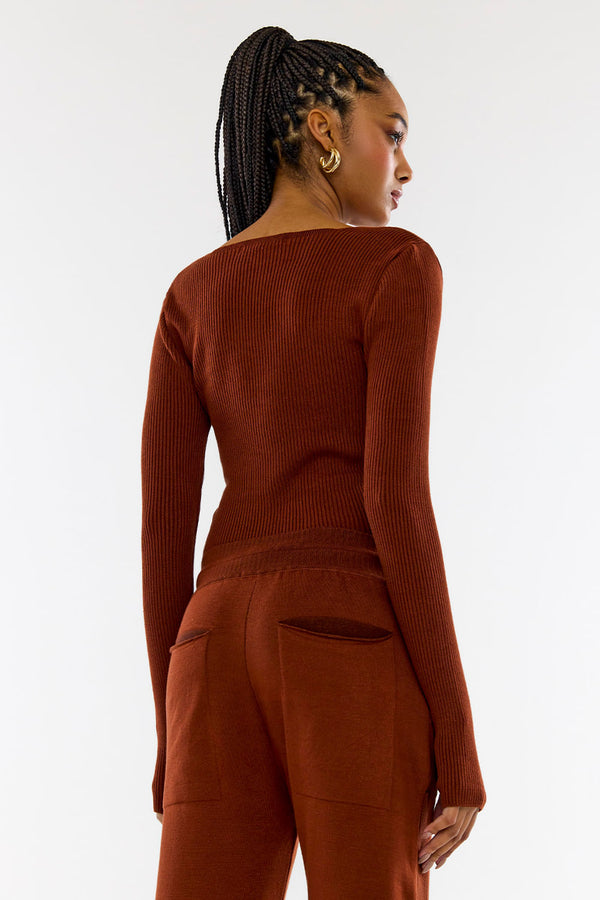 Blusa Tricot Sofia Caramelo Desert