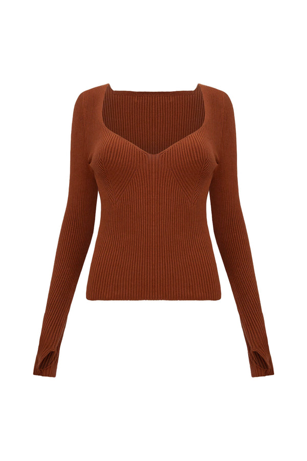 Blusa Tricot Sofia Caramelo Desert