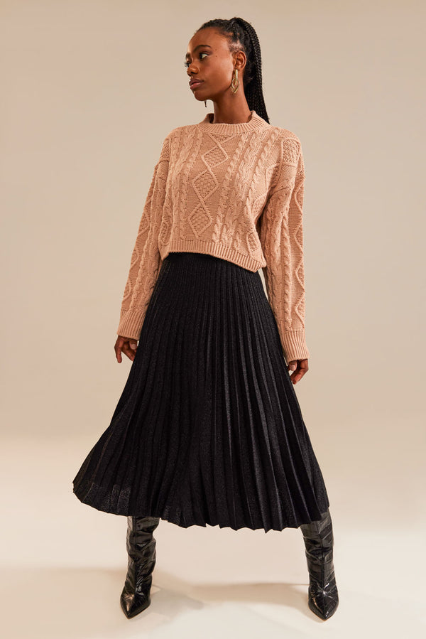 Blusa Tricot Tati Bege Macchiato