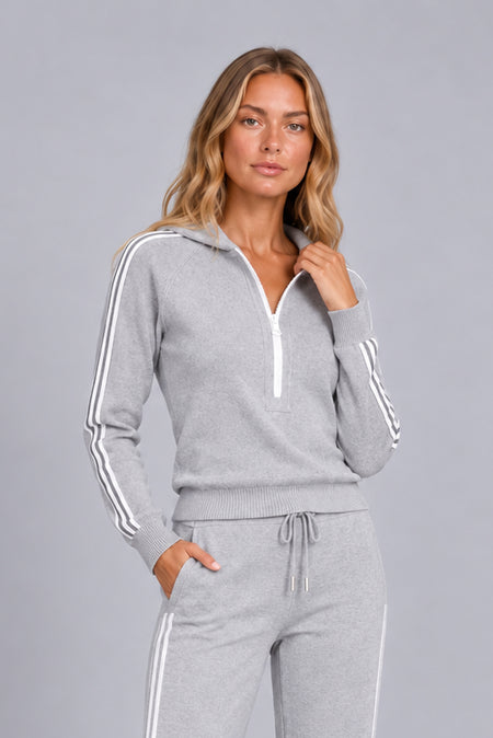 Blusa Tricot Elara Cinza Mescla