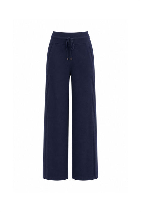 Calça Tricot Bia Pantalona Marinho