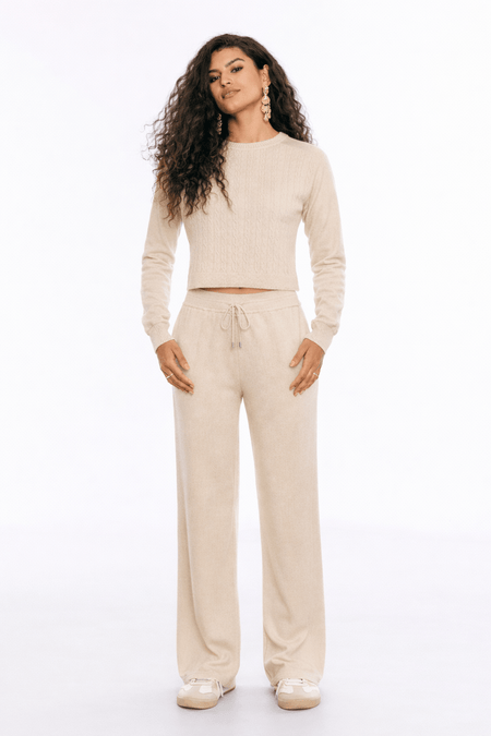 Calça Tricot Isa Areia