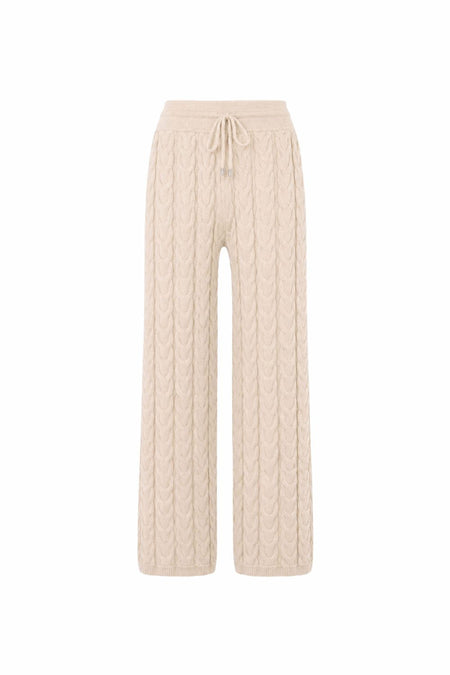 Calça Tricot Roberta Bege Areia