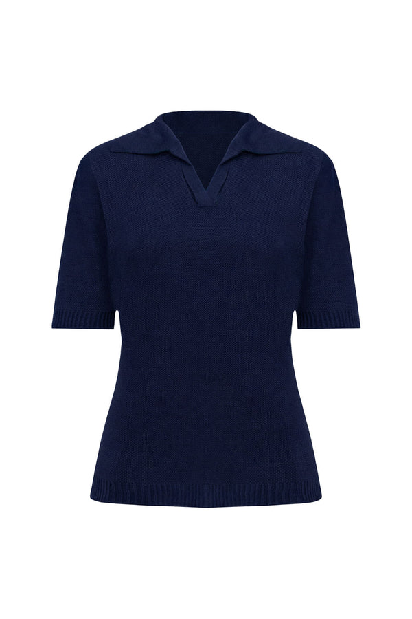 Camisa Tricot Leda Marinho