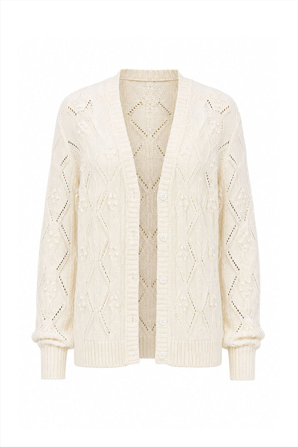 Casaco Tricot Heloisa Off White