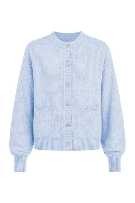Casaco Tricot Amora Azul Ice