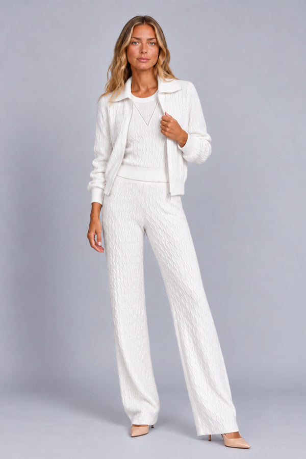 Jaqueta Tricot Flora Off White