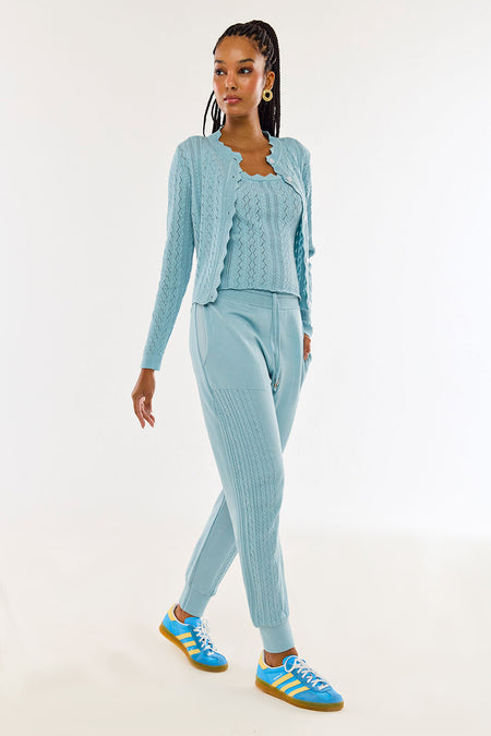 Calça Tricot Amelie Azul Sonho