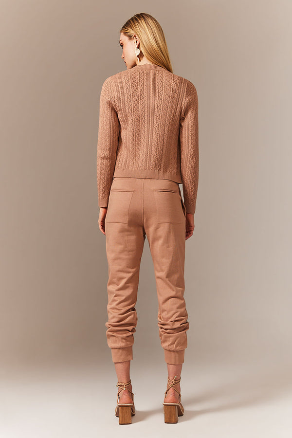 Calça Tricot Amelie Bege Tan
