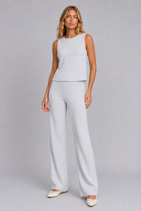 Regata Tricot Cora Azul Nuvem