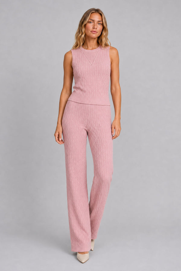 Regata Tricot Flora Rosa Prímula