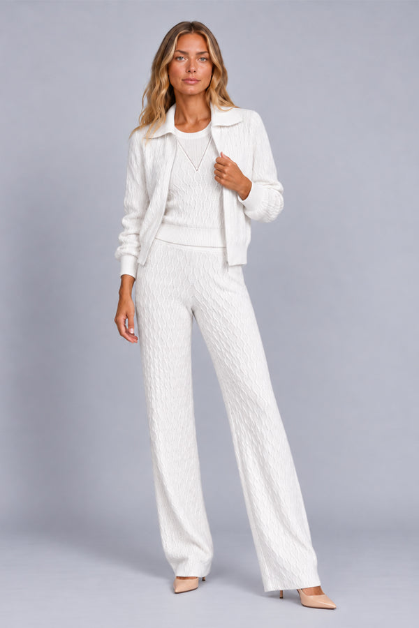 Jaqueta Tricot Flora Off White
