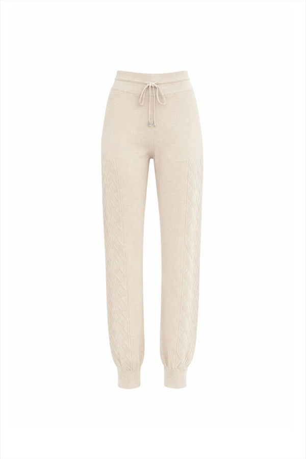 Calça Tricot Juliane Bege Areia