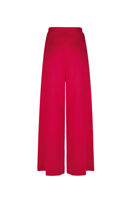 Calça Tricot Pantalona Suelen Cereja