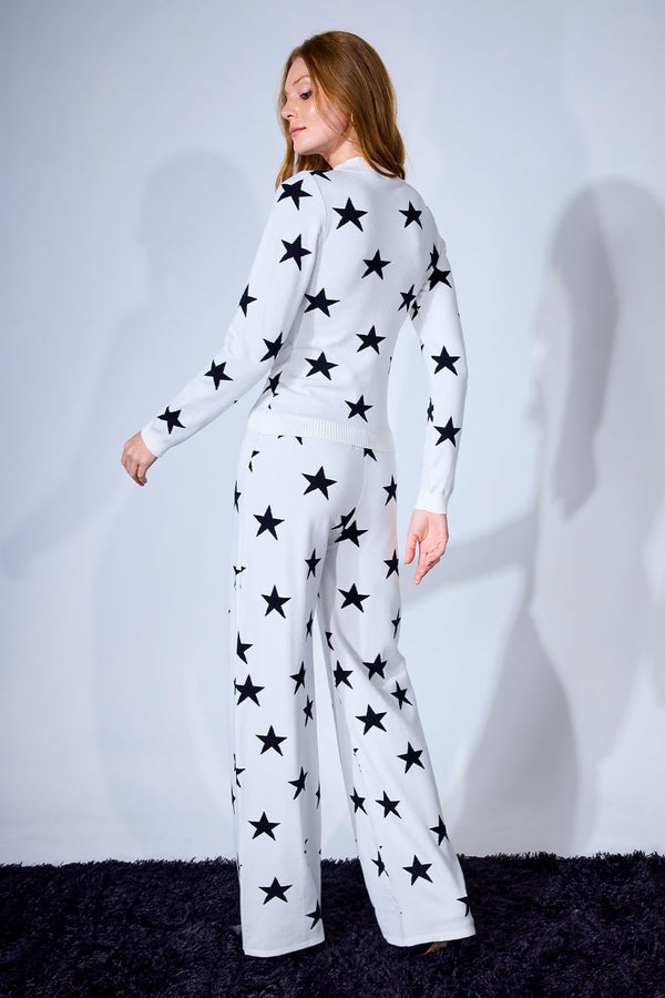 Calça Tricot Super Star Estrela Milk