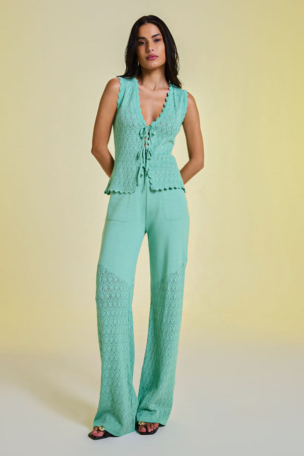 Calça Tricot Valentina Verde Jelly