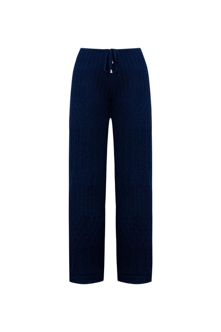 Calça Tricot Jade Azul Profundo