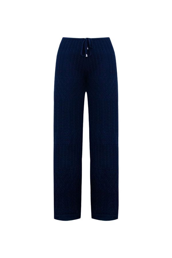 Calça Tricot Jade Azul Profundo
