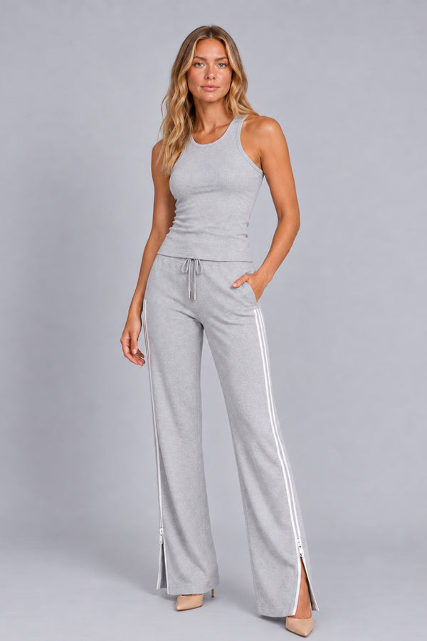 Regata Tricot Elara Cinza Mescla