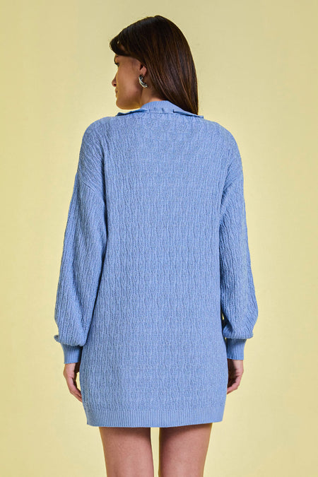 Casaco Tricot Melissa Azul