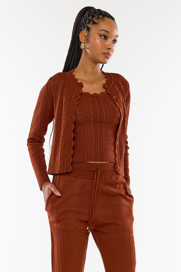 Casaco Tricot Amelie Caramelo Nutshell