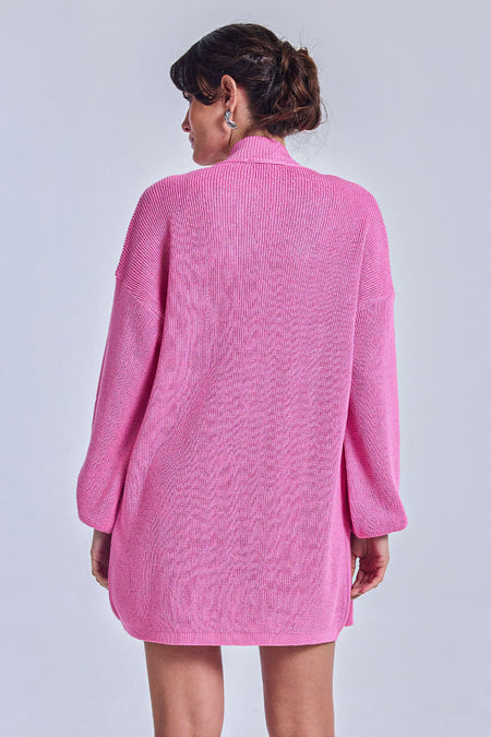 Casaco Tricot Carina Rosa Candy