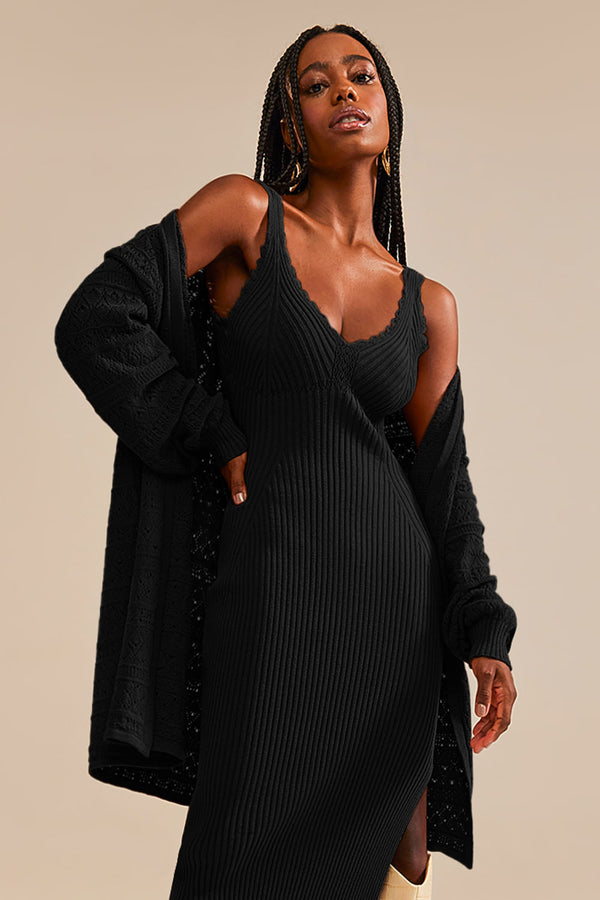 Casaco Tricot Helo Preto
