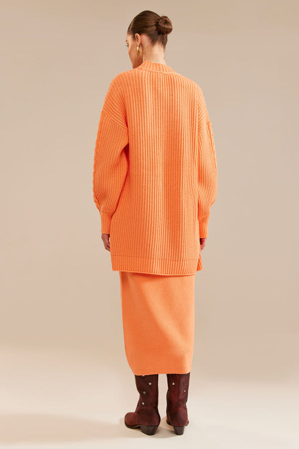 Casaco Tricot Joana Laranja Turmeric