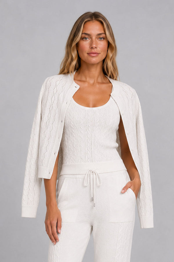 Casaco Tricot New Amelie Off White