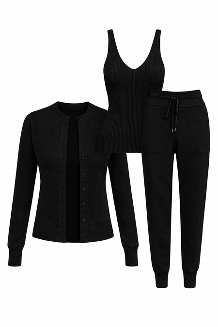 Conjunto Tricot Bia Preto