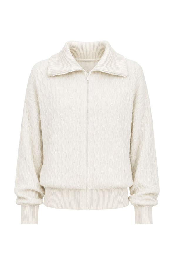 Jaqueta Tricot Flora Off White