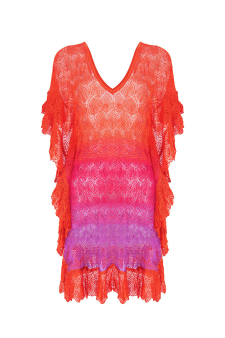 Kaftan Tricot Sol Laranja