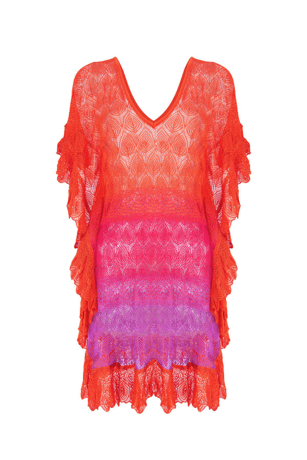 Kaftan Tricot Sol Laranja