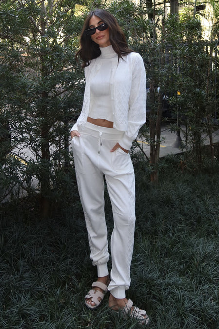 Calça Tricot Juliane Off White