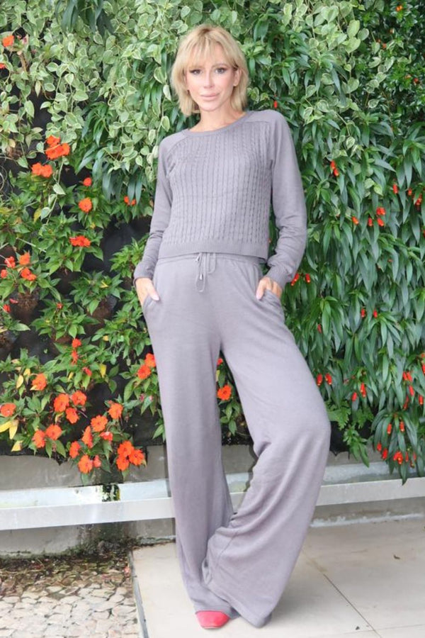 Blusa Tricot Isa Cinza Chumbo