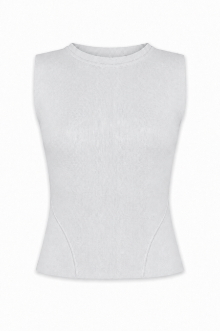 Regata Tricot Cora Azul Nuvem