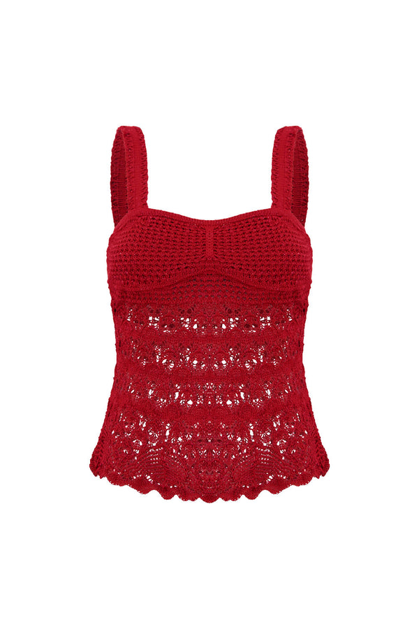 Regata Tricot Gloria Vermelho Cherry
