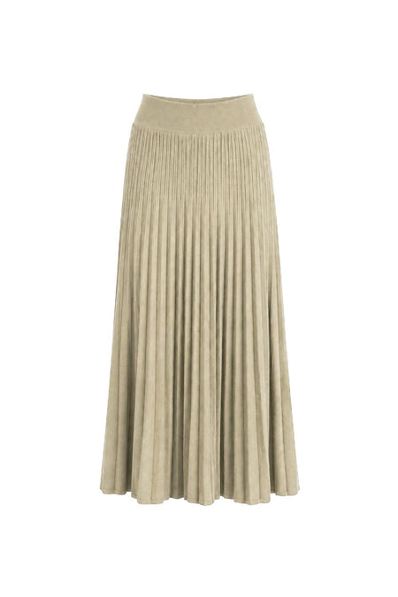 Saia Tricot Midi Plissada Olivia Fendi
