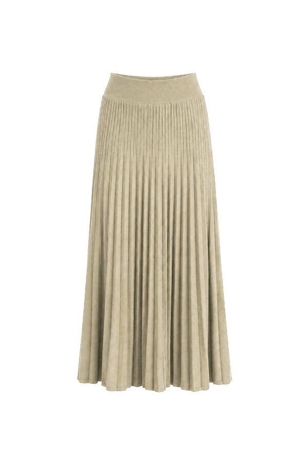 Saia Tricot Midi Plissada Olivia Fendi