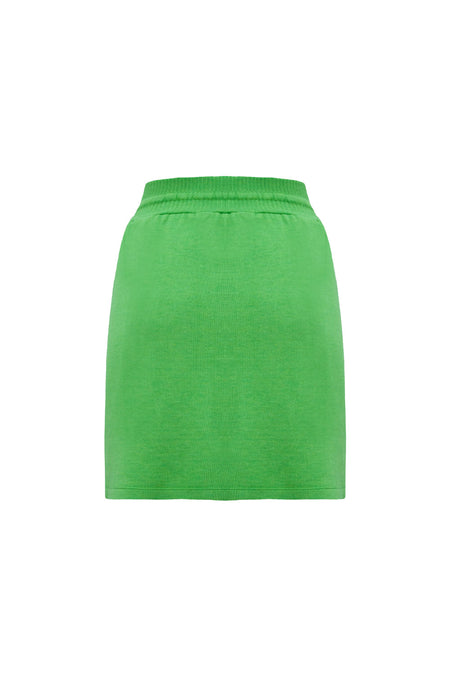 Saia Tricot Curta Retro Verde
