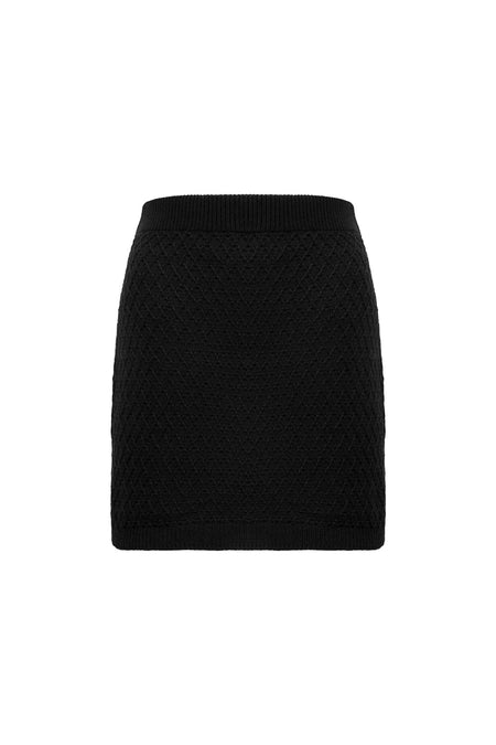Saia Tricot Curta Carola Preto