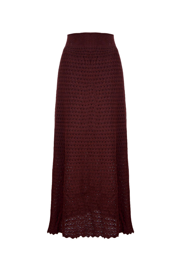 Saia Tricot Midi Helo Trufa