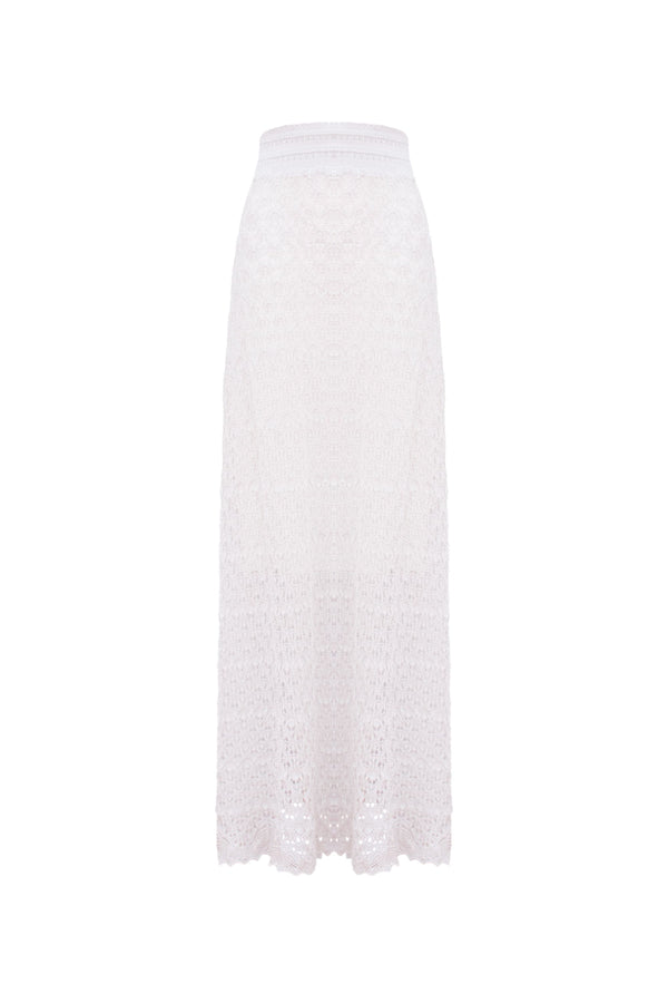 Saia Tricot Longa Gloria Off White