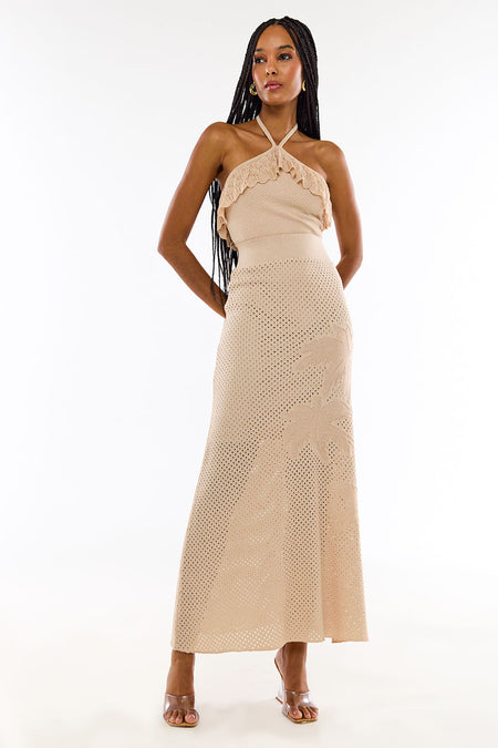 Conjunto Tricot Tropical Bege Creamy